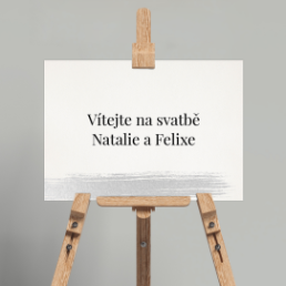 Svadobná uvítacia karta vo formáte A3. Blesková tvorba. - Gold brush